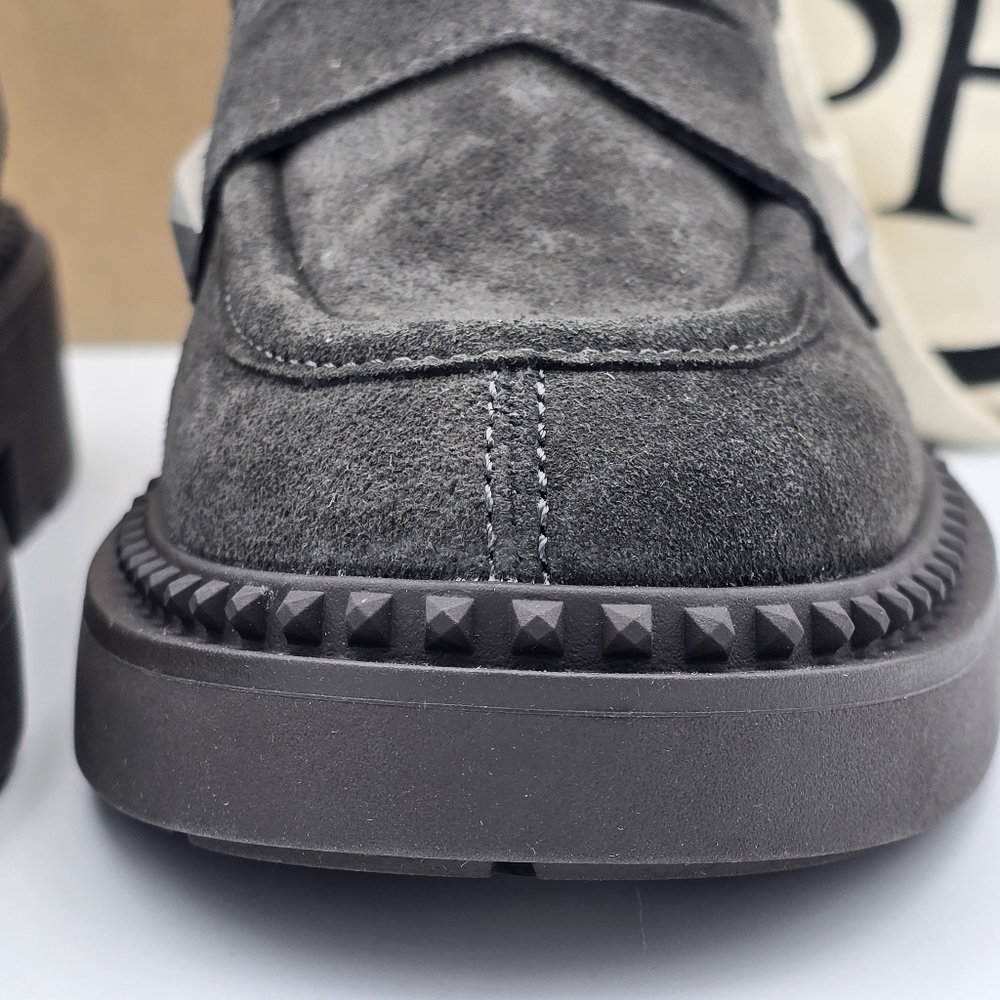 NIB Ash Medusa Suede Studded Platform Loafers, Bistro, EU 35/US 5, with dust bag - Picture 4 of 16